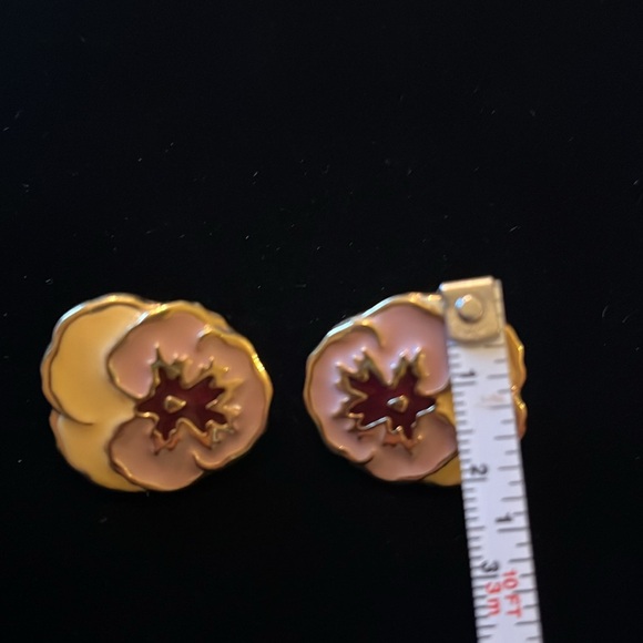 Pink, Purple, & Gold Clip-on Earrings - Picture 5 of 17